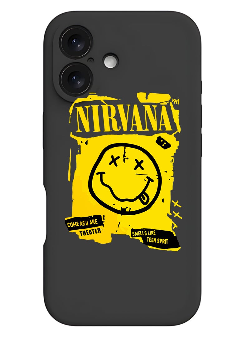 Theodor Protective Slim Fit Case Liquid Silicone Cover with Full Body Protection Anti-Scratch Shockproof Case For Apple iPhone 17 (Black) Nirvana - Image 1