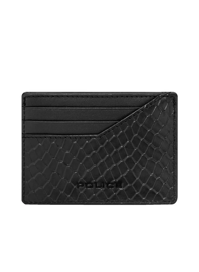 بوليس Antiquity Shiny Black Card Case For Men PELGD2200101
