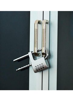 Rubik Combination Padlock, 4-Digits Adjustable Long Shackle Lock for School, Gym, Toolbox, Closet, Wardrobe, Gate, Bicycle, Cabinet, Door Handles (1 Pack, Black)  - Image 4