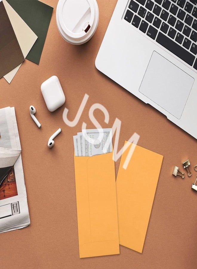 JSMSH 9.5 * 4.5 ظرف بني سميك للشيكات (9.5 * 4.5 بوصة، عبوة من 50 ظرفًا) - Image 3