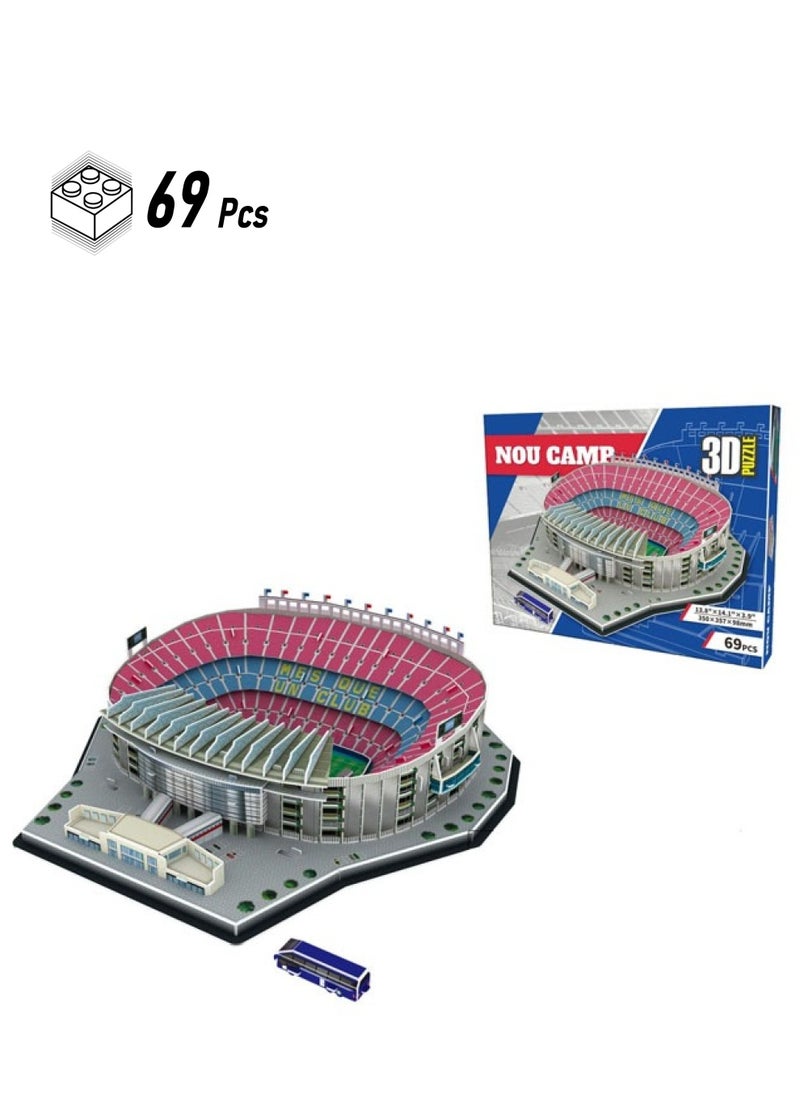 General Barcelona Camp Nou Stadium football stadium Model Souvenir Three-dimensional paper puzzle Stadium Gift for family and friends 