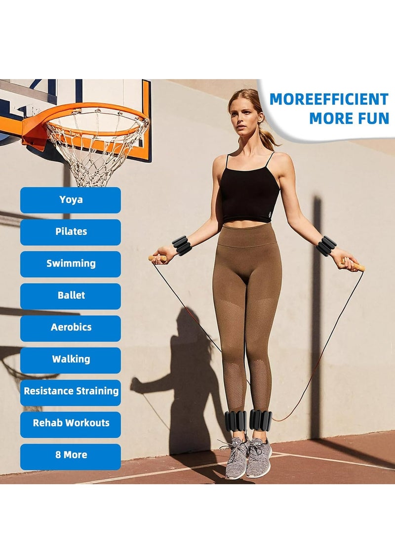 أوزيغالور مجموعة أوزان قابلة للتعديل للكاحل والمعصم (قطعتان) لتدريب القوة والمشي والجري، سوار تدريب مع وزن للمعصم للتمارين المنزلية (أسود) - Image 5