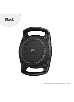 For Apple AirTag Anti-lost Protective Case Portable Pet TPU Dog Rope Airtag Waterproof Protective Case-Color:Texture Black-Applicable Models:Airtag