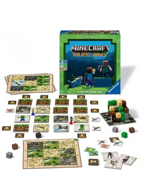 Ravensburger - Minecraft Builders & Biomes - Board game based on the famous video game - Strategy game - Suitable for ages 10 and up