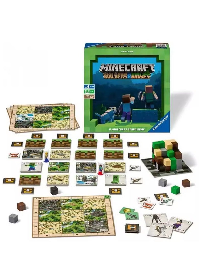 Ravensburger - Minecraft Builders & Biomes - Board game based on the famous video game - Strategy game - Suitable for ages 10 and up