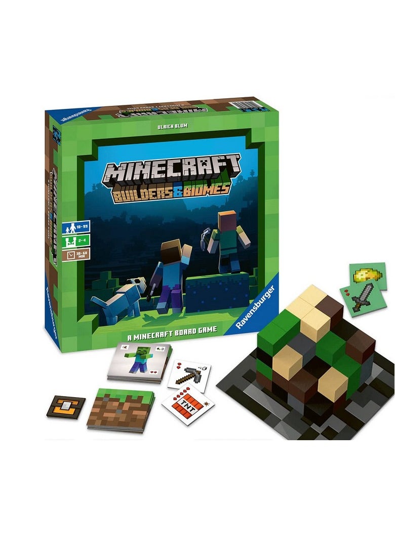Ravensburger - Minecraft Builders & Biomes - Board game based on the famous video game - Strategy game - Suitable for ages 10 and up