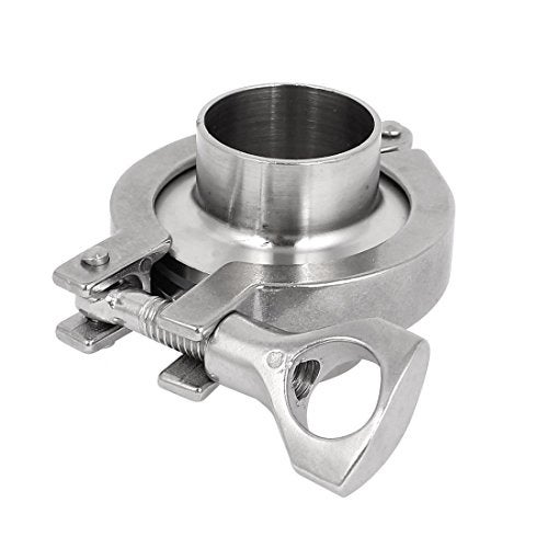 DERNORD Stainless Steel Tri-clamp (Tri-clover Clamp) + 2 Pcs SUS304 Sanitary Pipe Weld Ferrule + FKM Gasket (1.5 Inch OD 38MM) - Image 5
