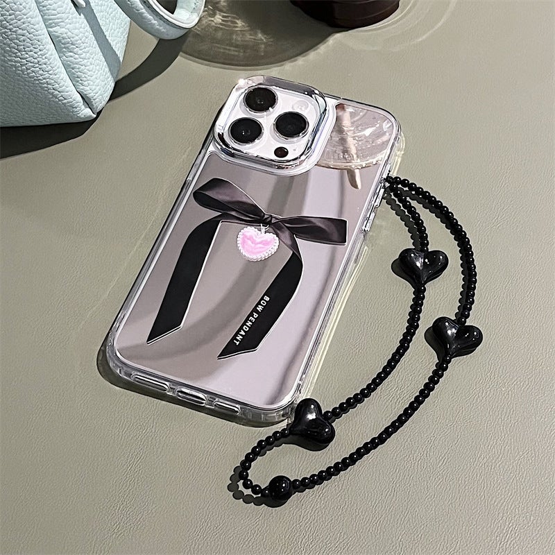 Zhitai iPhone14 mobile phone shell wholesale Apple 15 niche 11 three-in-one mirror suitable for 13Pro mobile phone chain - Image 1