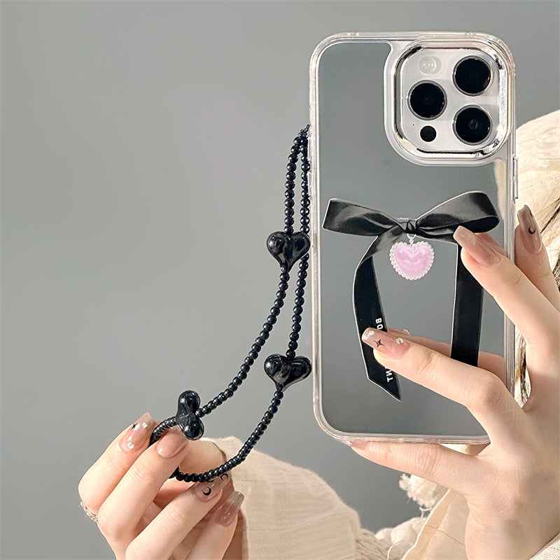 Zhitai iPhone14 mobile phone shell wholesale Apple 15 niche 11 three-in-one mirror suitable for 13Pro mobile phone chain - Image 3