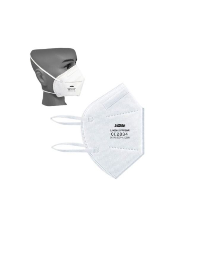 Jsafe Nonwoven Fabric FFP2 N95 Protective Anti Pollution Disposable Face Mask With Valve- Pack of 20