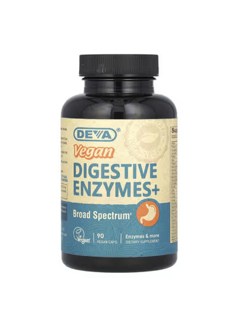 Deva Vegan Digestive Enzymes+, 90 Vegan Caps