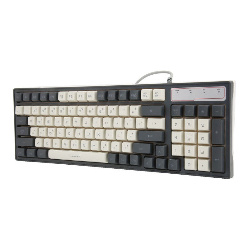 HYSJ RGB Gaming Keyboard 96 Key USB Wired Membrane - Ergonomic Design with 14 LED Backlit Modes - for PC Windows Office - Image 2