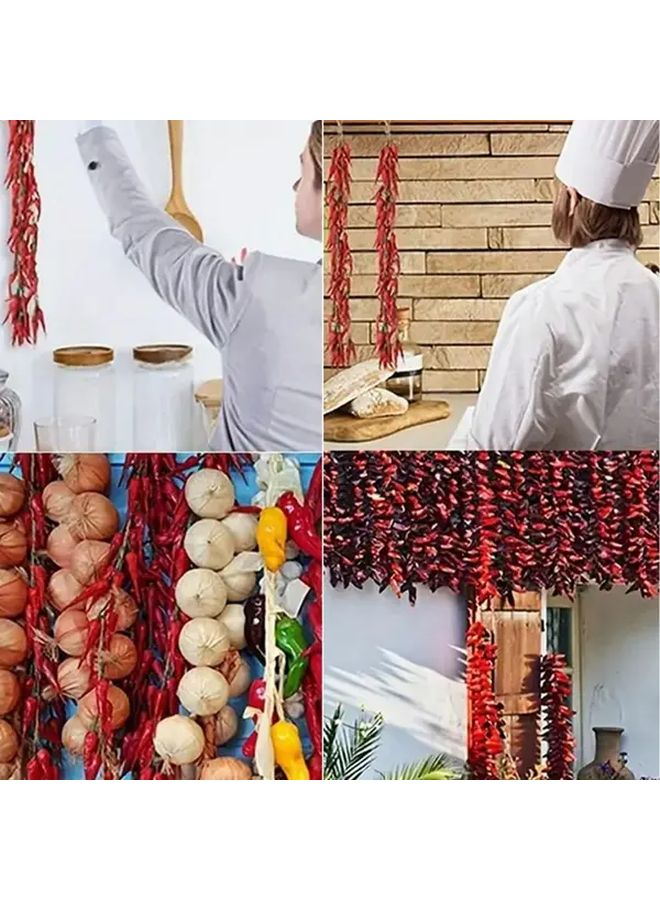 إكليل الفلفل الأحمر الحار الاصطناعي لتزيين المنزل وتزيين المطبخ ودعم التصوير الفوتوغرافي - Image 2