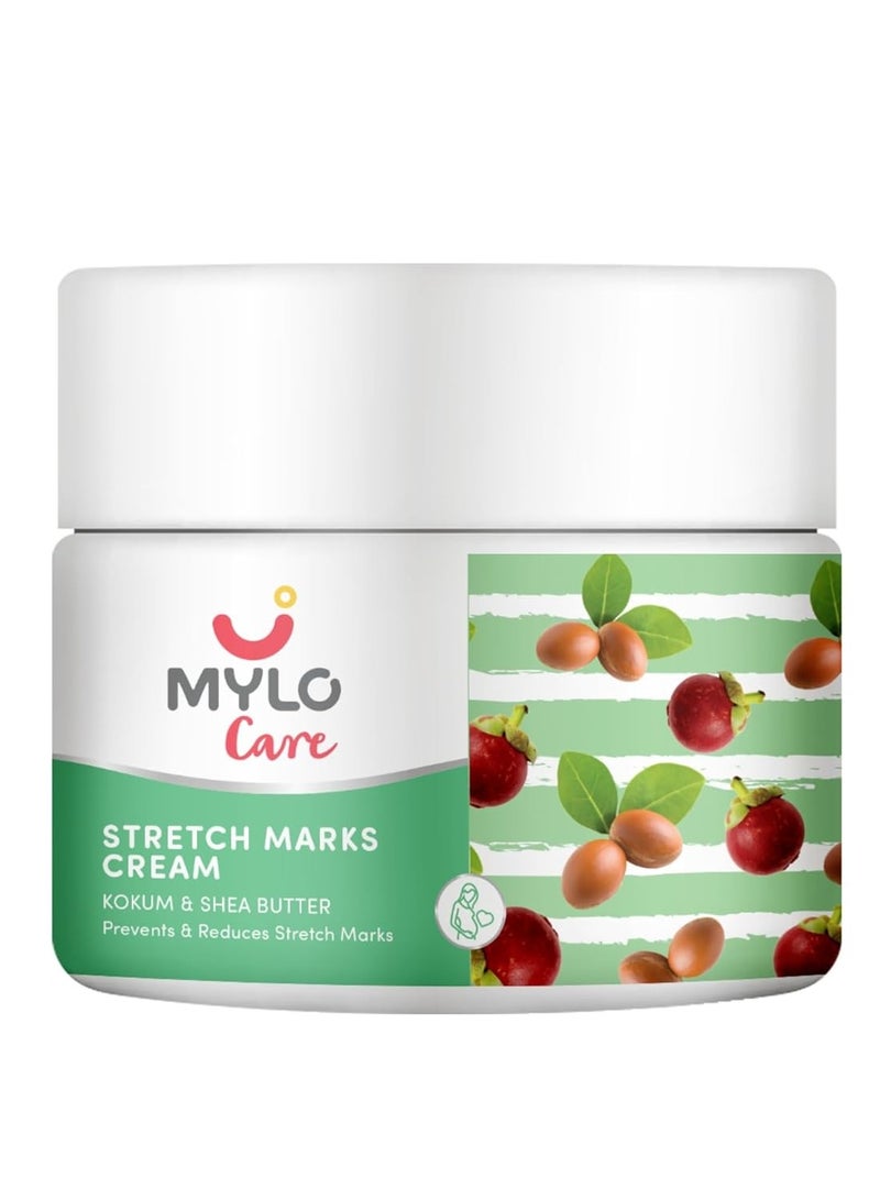 Mylo Care Stretch Marks Cream for Pregnancy with the Goodness of Shea Butter, Saffron, Kokum Butter and Aloe Vera, Australia Certified Toxin Free, No Mineral Oils - 100ml (Pack of 1) - Image 1