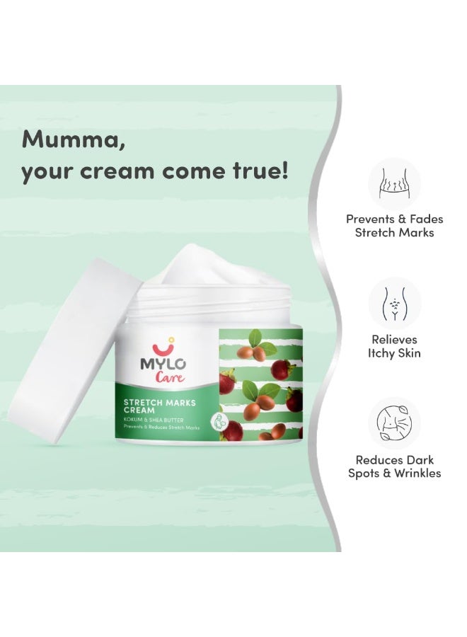 Mylo Care Stretch Marks Cream for Pregnancy with the Goodness of Shea Butter, Saffron, Kokum Butter and Aloe Vera, Australia Certified Toxin Free, No Mineral Oils - 100ml (Pack of 1) - Image 2