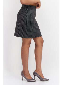 Zero Women Plaid Mini Skirt, Black Combo  - Image 2