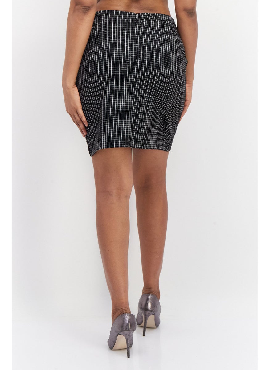 Zero Women Plaid Mini Skirt, Black Combo  - Image 4