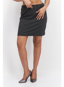 Zero Women Plaid Mini Skirt, Black Combo  - Image 1