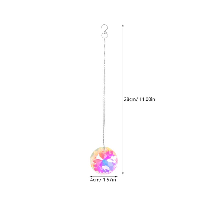 Crystal Ball Ceiling Fan Pull Chain Decor 2Pcs Hanging Ornament For Indoor Garden Light Fixtures - Image 3