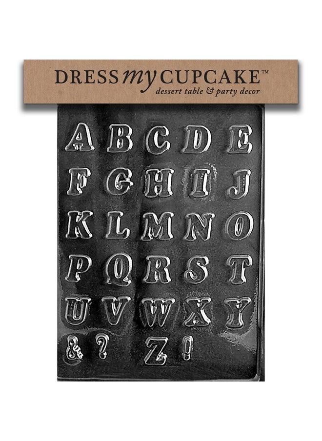 Dress My Cupcake Chocolate Candy Mold, Letters A-Z Small 