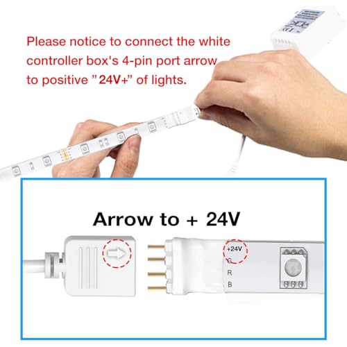 DAYBETTER Led Strip Lights 32.8 ft RGB Color Changing Lights Strip for Bedroom, Desk, Home Decoration, with Remote and Power Supply - Image 4
