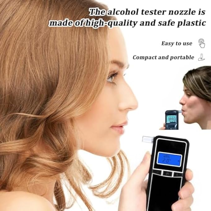 rayihni Alcohol Tester Mouthpieces, 20 Mouthpieces Breathalyzer, Stock Pack Alcohol Tester, Alcohol Tester, Disposable Mouthpiece for Portable Alcohol Tester, Transparent - Image 3