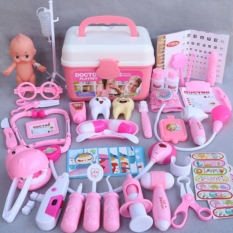 Children's Baby Stethoscope Injection Tool Box Little Doctor Play Nurse Toy Set Girl Boy Play House - Image 2