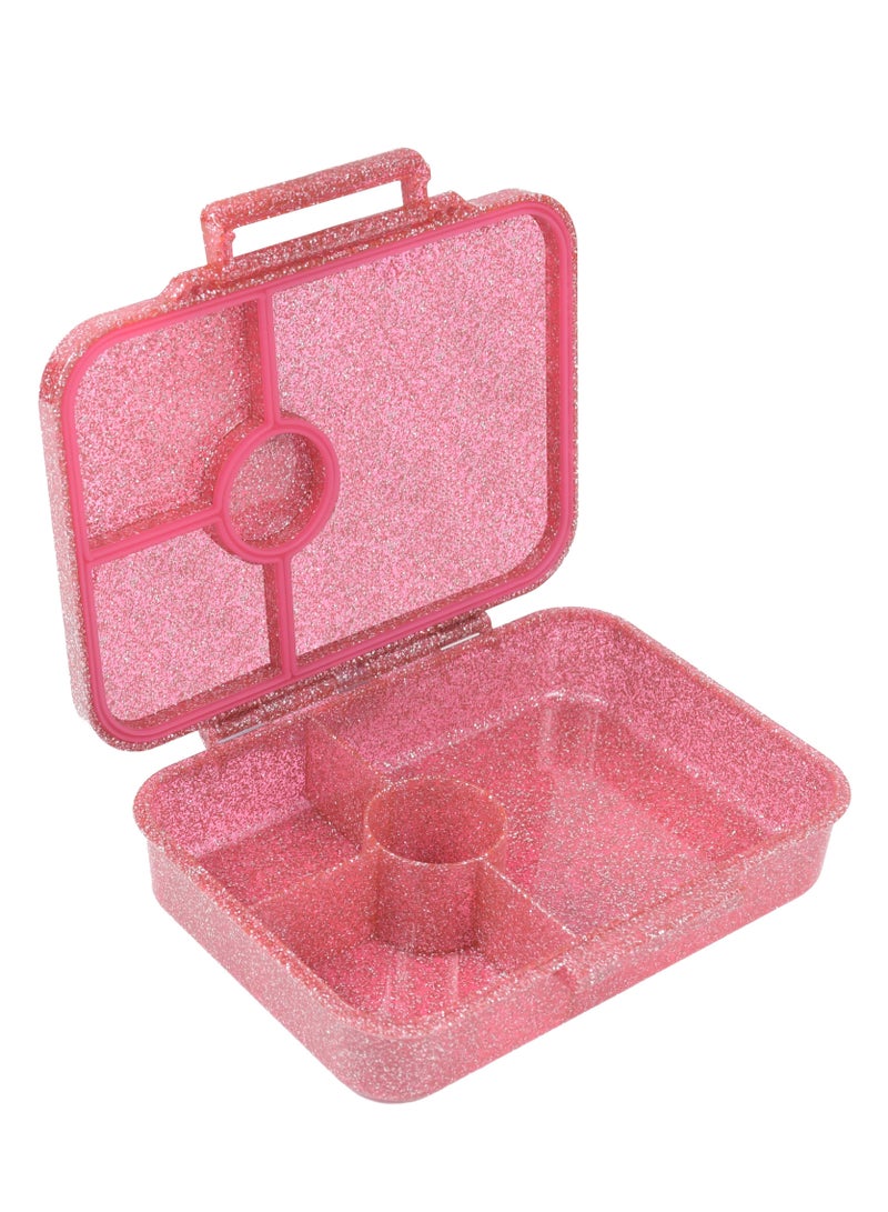 ESSEN Tritan Bento Lunch Box for Kids Girls - Pink Glitter - Image 3