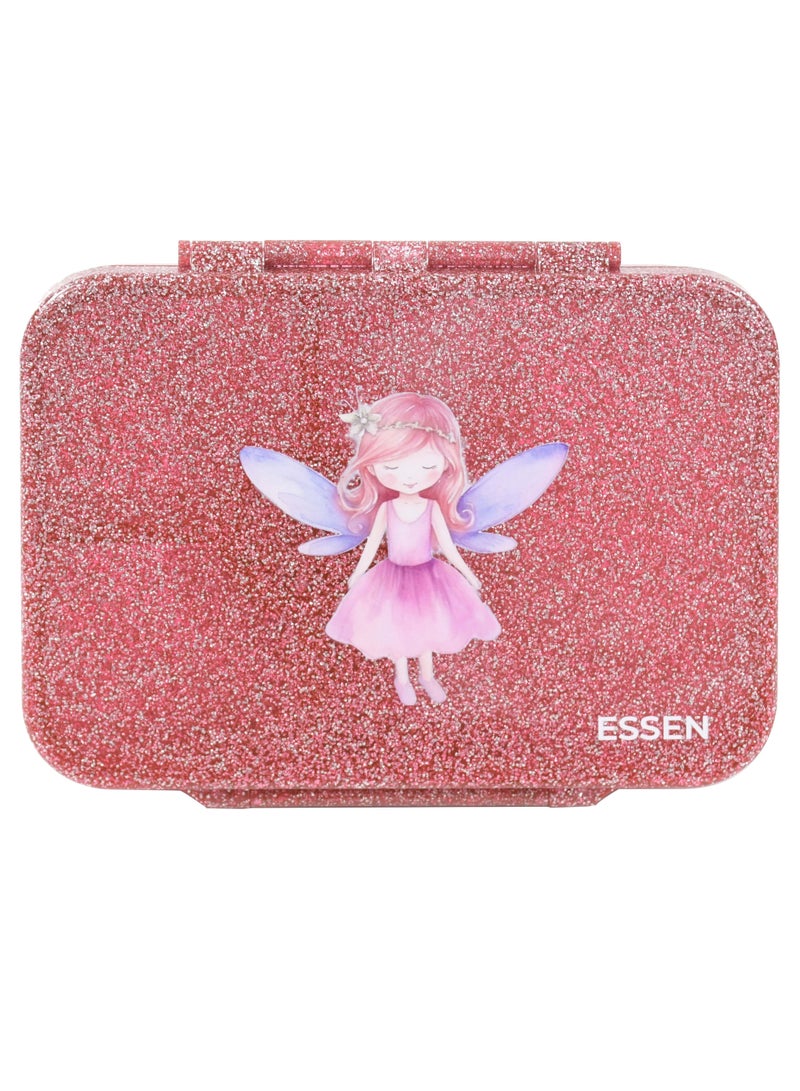 ESSEN Tritan Bento Lunch Box for Kids Girls - Pink Glitter - Image 1