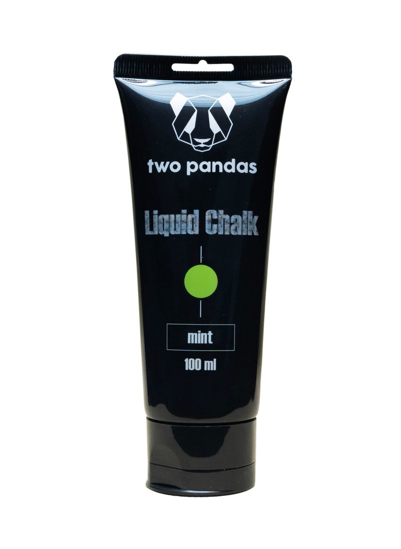 two pandas Two Pandas Liquid Chalk (Green Mint Scented) – Quick-Drying Grip Chalk for Rock Climbing, Weightlifting, CrossFit, Calisthenics, Gymnastics, Bouldering – No Mess, Strong Grip Formula-100 ml  - Image 1