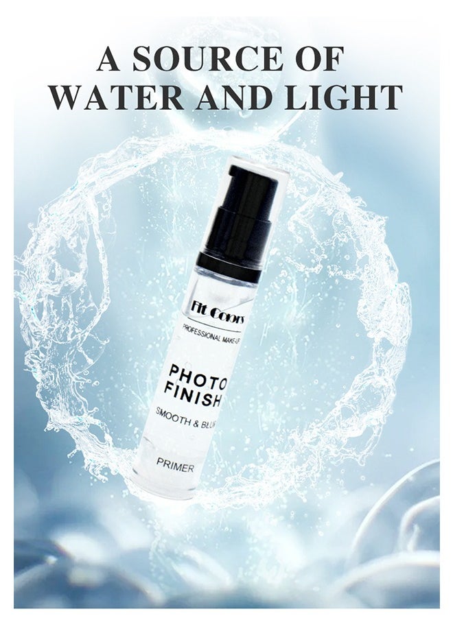 Fit Colors Photo Finish Smooth and Blur-Hydrating ، جل Pre Pre Makeup التمهيدي للمسام ، برايمر قوي ، كريم عزل المسام Shrink Concealer Cream المسام غير المرئية ، ترطيب دائم لتوحيد لون البشرة لجميع مكياج الوجه الت  - Image 3