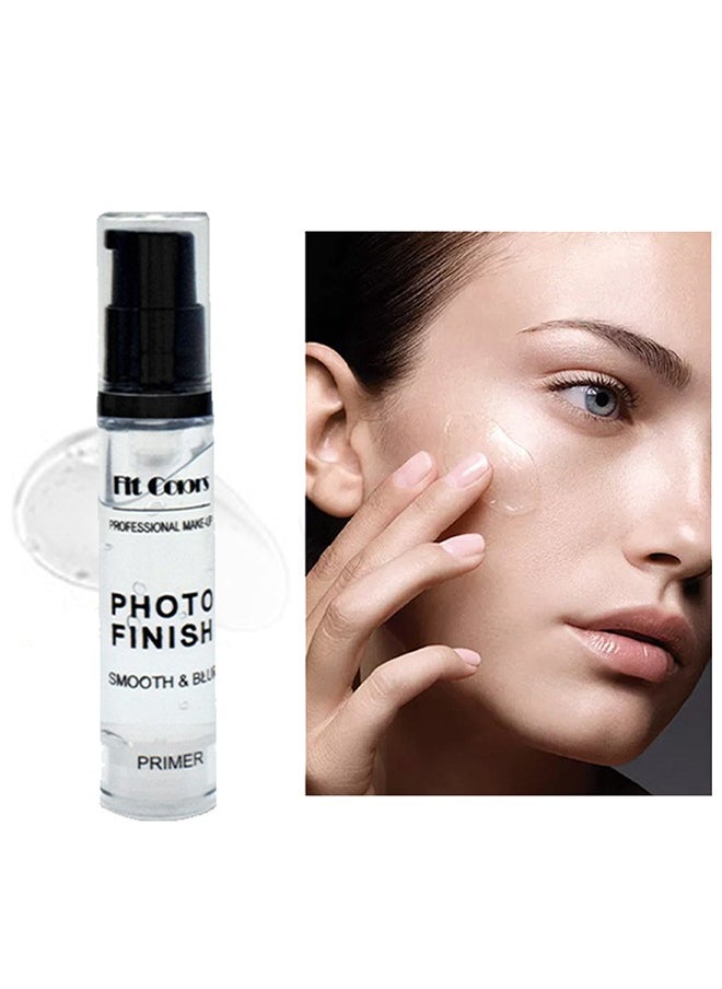 Fit Colors Photo Finish Smooth and Blur-Hydrating ، جل Pre Pre Makeup التمهيدي للمسام ، برايمر قوي ، كريم عزل المسام Shrink Concealer Cream المسام غير المرئية ، ترطيب دائم لتوحيد لون البشرة لجميع مكياج الوجه الت  - Image 1