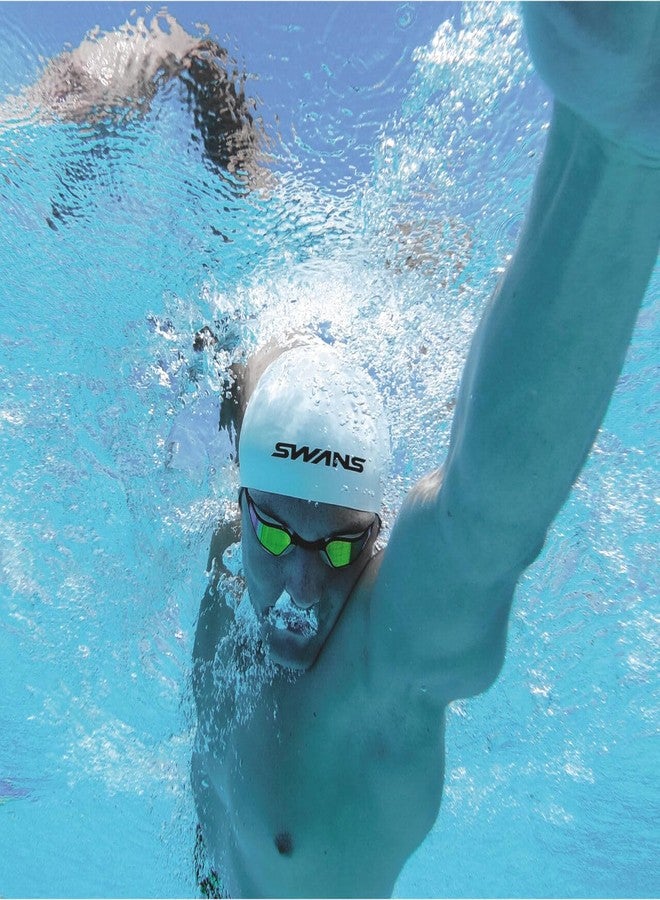 SWANS Valkyrie SR-72N PAF AB Green, Swimming Goggles With Curved Lenses For Increased Performance And Enhanced Wide View, World Aquatics Approved - Image 5