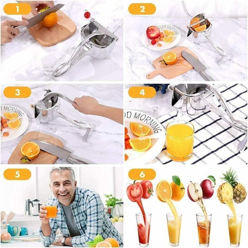 Derovan Heavy‑Duty Manual Juicer Press – Aluminum Alloy Citrus & Fruit Squeezer with Lever Design, Ergonomic Grip for Effortless Juice Extraction Straight into Glass - Image 4