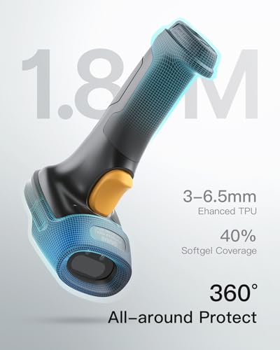 Inateck Barcode Scanner, Wireless Scanner, 1 Charge 180 Days Standby, 35M Range, Automatic Scanning, BCST-60 Black - Image 3
