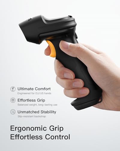 Inateck Barcode Scanner, Wireless Scanner, 1 Charge 180 Days Standby, 35M Range, Automatic Scanning, BCST-60 Black - Image 5
