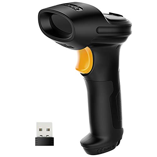 Inateck Barcode Scanner, Wireless Scanner, 1 Charge 180 Days Standby, 35M Range, Automatic Scanning, BCST-60 Black - Image 1