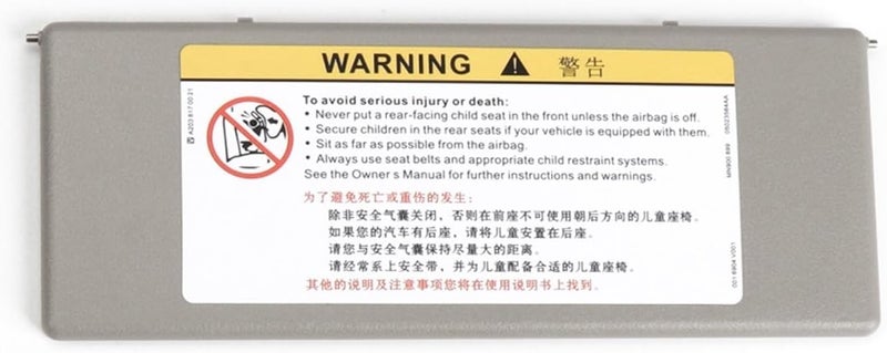 Wivplex Car Sunvisor Vanity Mirror Cover - Gray - Image 1