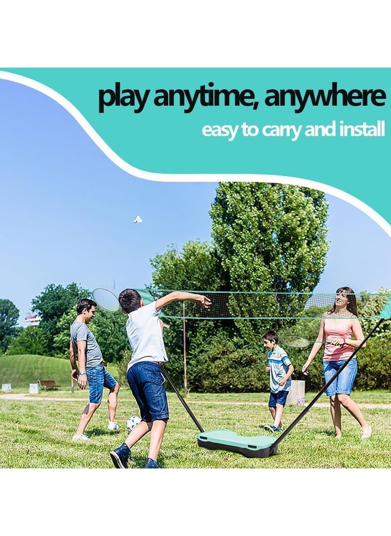 founder - Badminton Set, Badminton Sets for Backyards, Portable Badminton Net Set with 2 Badminton Rackets 2 Shuttlecocks,10x5ft Net, Storage Base, Easy Setup for Backyard Combo Complete Badminton Set - Image 1