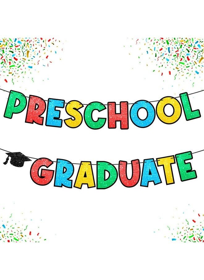 KATCHON Glitter Preschool Graduate Banner 10 Feet No Diy ; Preschool ...