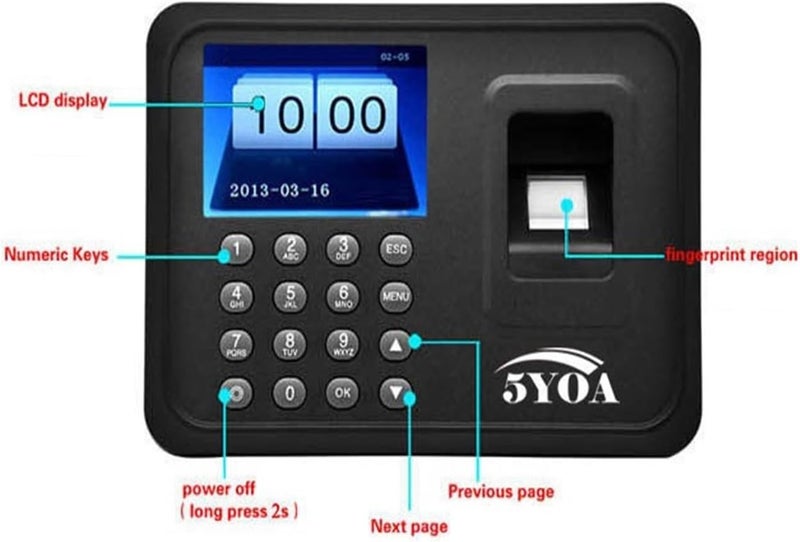 Remote area delivery Clocking in Machine, Time Clock,Fingerprint Attendance Machine A01 Punch Card Machine Fingerprint Type Work Sign-in Machine Fast & slow shipment compatible Cross part assemble fit Multi-goal comprehensive design Global light sturdy raw material Elegant upgraded practical design Multi-demand compliant quality Flexible purchase choices Widely used design Affordable purchase options Upgraded general material Fixed & portable compatible Sufficient order stock KSA market compliant quality Wear resistant Repeated use resistant selected material Multi-source stock guarantee Fault optimized construction Strategic warehouse site Desert area eligible deliver Low wear optimized build Carefully selected solid material Light sturdy raw material Long lasting universal build Multi item matching - Image 4