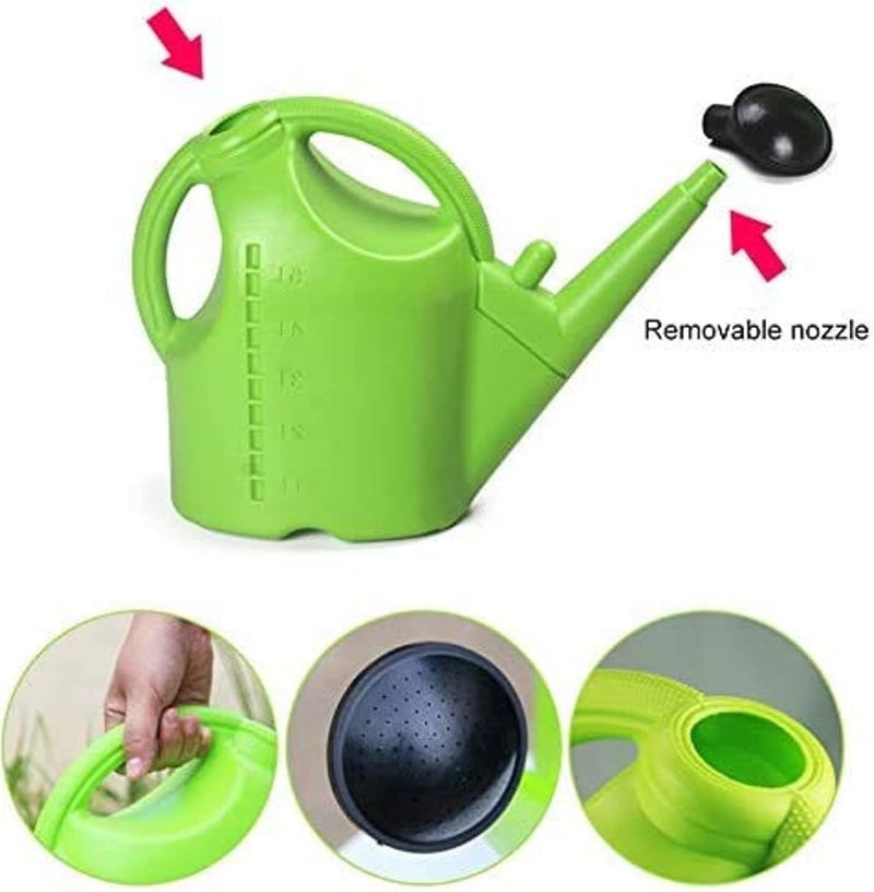 Garden Can 9 Liter, Large Capacity Watering Can, Detachable Nozzle Equipment, For Indoor, Outdoor, Garden Watering, Green - Image 3
