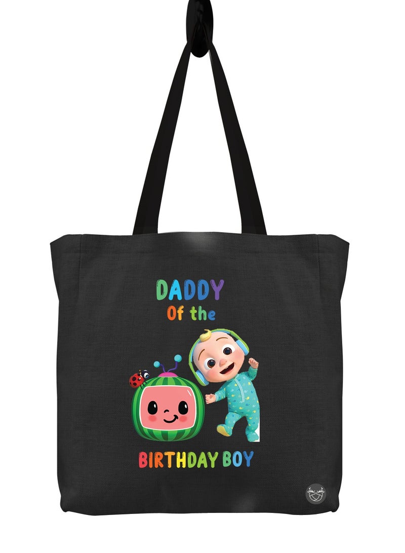 Canvas bag printed with daddy of the birthday boy