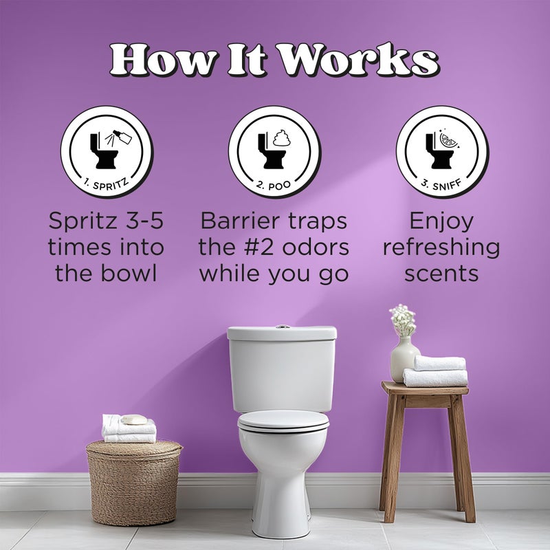 Poo-Pourri Before-You-Go Toilet Spray, Lavender Vanilla, Travel Size 10 mL - Lavender, Vanilla and Citrus - Image 2