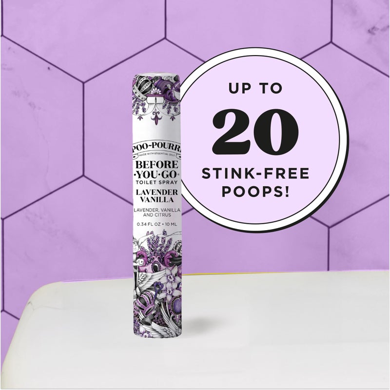 Poo-Pourri Before-You-Go Toilet Spray, Lavender Vanilla, Travel Size 10 mL - Lavender, Vanilla and Citrus - Image 5