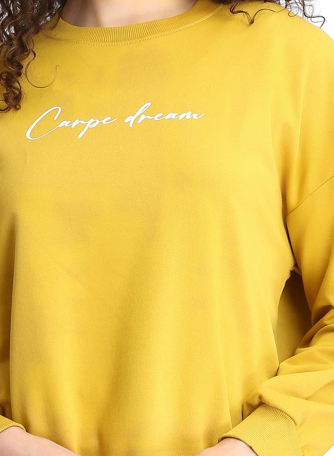 LC WAIKIKI Crew Neck Printed Oversize Women's Sweatshirt Tunic - Image 3