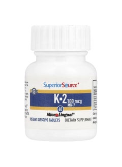 Superior Source Superior Source, Vitamin K-2, 100 mcg, 60 MicroLingual® Instant Dissolve Tablets  - Image 3