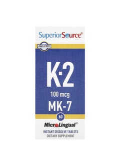 Superior Source Superior Source, Vitamin K-2, 100 mcg, 60 MicroLingual® Instant Dissolve Tablets  - Image 1