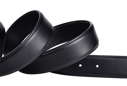 Weifert Men's Dress Belt Black Leather Belts for Jeans (42-44, Black2) - Image 4