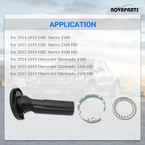NOVAPARTS 22979267 47830 Tube Spare Tire Carrier Lock Cover and Rings Kit for 2014-2019 Chevy Silverado 1500 2500 HD 3500 HD 2014-2019 GMC Sierra 1500 2500 HD 3500 HD Spare Tire Hoist Cover 15769308 - Image 3